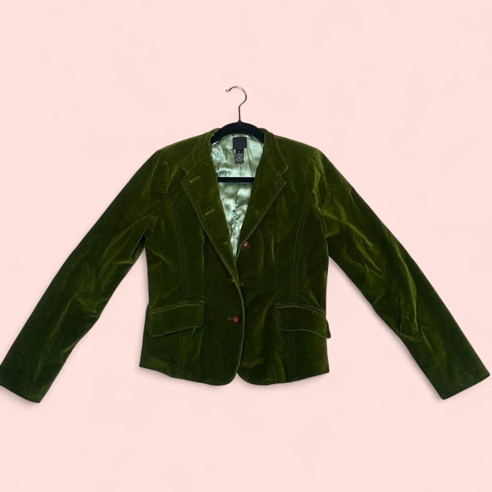 Vintage lucky brand green velvet blazer